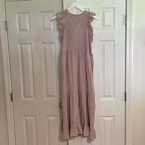 Universal Thread Flutter Sleeve Tiered Dress in Lavender